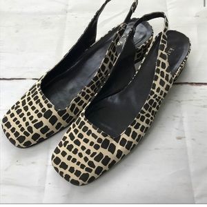 Kate spade Faille giraffe print slingback heel